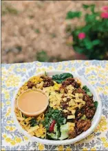  ?? COURTESY OF WENDELL BROCK ?? This taco bowl from Upbeet is made with seasoned ground Beyond Beef and crushed tortilla chips.