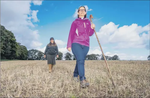  ?? PICTURE: JAMES HARDISTY ?? STRIDING OUT: Bishop of Ripon, Dr Helen Ann Hartley and FCN Yorkshire Co- ordinator Lisa Cardy who will be taking part in the event on Saturday..