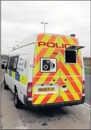  ??  ?? Mobile police camera unit