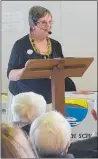  ??  ?? Historian Joan Boggiss spoke of her time in Waihi Beach.
