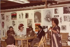  ??  ?? Dr Raye Richardson, one of the founders of Marcus Books, at a store event in the late 1970s. Photograph: Courtesy Marcus Books