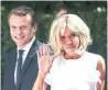  ?? BLOOMBERG FILE PHOTO ?? French President Emmanuel Macron and his wife, Brigitte.