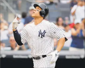  ?? Julie Jacobson / Associated Press ?? The Yankees’ Aaron Judge should be in right field for the All-Star game in Washington.