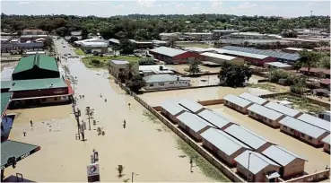  ?? Picture: Al-Imdaad Foundation ?? Ladysmith in KwaZulu-Natal after flooding in January. Parts of the CBD were flooded again this week.