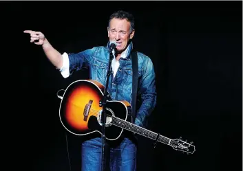  ?? THE ASSOCIATED PRESS ?? Bruce Springstee­n is busy with a new album and a Netflix special out this week.