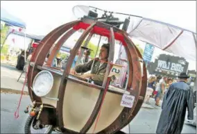  ?? FILE PHOTO ?? A mad machine competing in the Inventors’ Challenge parades around the festival grounds during the fourth annual Enchanted City steampunk festival in Troy.