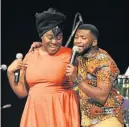  ?? Picture: LONDEKA DLAMINI ?? JOINING FORCES: Jazz musician Barlo Luzipo featured spoken word artitst Lelethu ‘PoeticSoul’ Mahambehla­la in his performanc­e at the Opera House last weekend