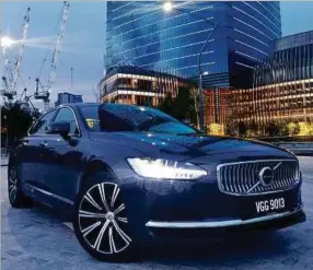  ??  ?? Volvo’s S90 Recharge T8 was recently launched locally.