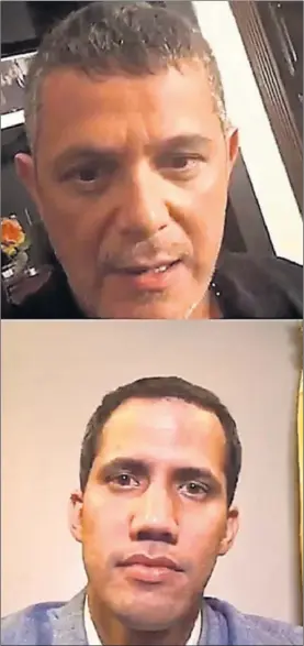  ??  ?? Alejandro Sanz y Juan Guaidó charlan en directo por Instagram.