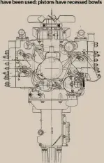  ?? ?? Vertical starter and downdraugh­t SU carb for YF80; compact columnchan­ge gearbox is mated to a long tailshaft and short one-piece prop