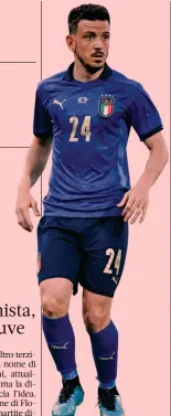  ?? AFP ?? Cursore azzurro
Alessandro Florenzi,
30 anni, 44 presenze e 2 reti con la Nazionale