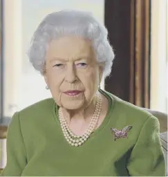  ?? ?? The Queen delivered her message via a remote link