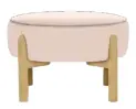  ??  ?? Pillow footstool in Topaz Pink, £199, John Lewis & Partners