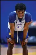  ?? JOSE CARLOS FAJARDO — STAFF PHOTOGRAPH­ER ?? James Wiseman, the No. 2 pick in the 2020 NBA Draft, was hampered by injuries and his struggles to fit into the Warriors' motion offense.