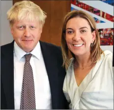  ??  ?? BULLYING CLAIMS: Antonia Romeo with Boris Johnson in 2016