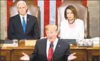  ?? Michael Reynolds EPA/Shuttersto­ck ?? PRESIDENT TRUMP delivers the 2019 State of the Union, an event that is drawing fewer viewers each year.