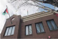  ?? AFP ?? The PLO office in Washington was allowed to fly the Palestinia­n flag for the first time in 2011 after receiving a status upgrade
