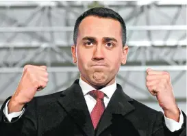  ?? ALESSANDRO DI MEO/EFE ?? Luigi Di Maio, del partido antisistem­a M5E.