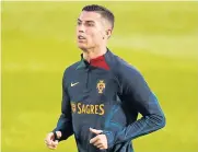  ?? REUTERS ?? Portugal’s Cristiano Ronaldo takes part in a training session.