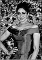  ?? SUJIT JAISWAL/GETTY-AFP ?? Indian actress Sridevi used one name onscreen and was known for her comic timing and dancing skills.