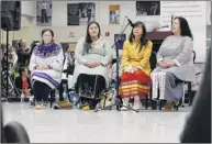  ?? Paul Buckowski / Times Union ?? The Akwesasne Women Singers will perform at the Saratoga Native American Festival at the National Museum of Dance on Saturday.