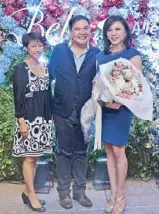  ??  ?? Yin Yee Tai, Allergan sales manager Ceejay Jornacion and Dr. Vicki Belo