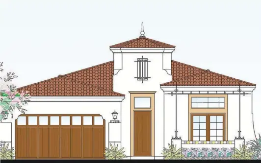  ?? COURTESY RENDERING ?? Homes at La Mesa Summit Estates will offer four to five bedrooms and three to five bathrooms. Multigener­ational suites will have a private entrance.