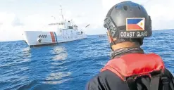  ?? —PCG PHOTO ?? ASSERTING PH CLAIM The Philippine Coast Guard’s BRP Cabra