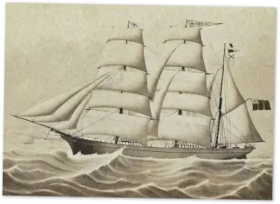  ??  ?? The Magdala was sailing from Penarth in South Wales to Indonesia when it disappeare­d, presumably wrecked, in 1882