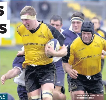  ??  ?? Doddie Weir in action for the Newcastle Falcons