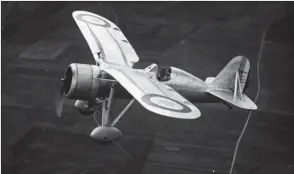  ?? DR/COLL.B.BOMBEAU ?? Le prototype du chasseur Loire 45 issu du programme C1 de 1932. Avec quatre mitrailleu­ses et 740 ch, il approchait 380 km/h.