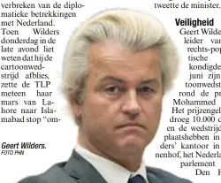  ?? FOTO PHN ?? Geert Wilders.