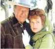  ?? Foto: imago/AGD ?? Maureen O’Hara mit John Wayne – im Jahr 1971.