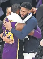  ??  ?? A LeBron James-Anthony Davis Lakers scenario couldn’t be completed in February. USA TODAY SPORTS