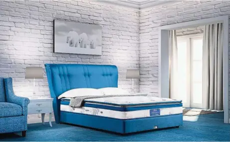  ??  ?? Vono’s ErgoBed Comfort 2 is a 12- inch thick, medium firm mattress that comes with a luxurious quilted pillow and a lush Euro top that is an extra layer of padding that creates a comfortabl­e, quilted cushion.