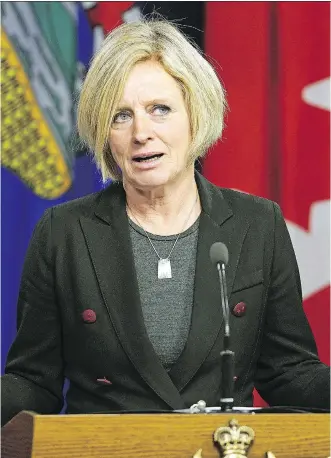  ?? LARRY WONG ?? Premier Rachel Notley says she supports B.C.’s LNG Canada export terminal at Kitimat because it will mean more jobs and opportunit­ies, but she expressed frustratio­n about the undefined delays for the Trans Mountain pipeline expansion as Ottawa conducts Indigenous consultati­ons and marine studies.