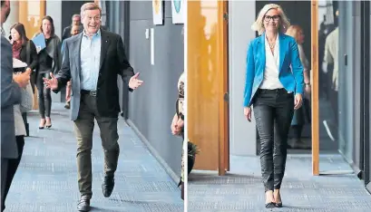  ?? TORONTO STAR FILE PHOTOS ?? John Tory appears to have a commanding lead over Jennifer Keesmaat, but the incumbent mayor isn’t taking anything for granted.