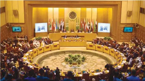  ?? — AFP ?? Arab Foreign Ministers attend a meeting in Cairo to discuss the simmering unrest surroundin­g the Al Aqsa mosque compound in Jerusalem on Thursday. The Sultanate’s delegation to the meeting was led by Dr Ali bin Ahmed al Issa’ee, Sultanate’s Ambassador...