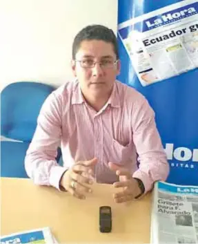  ??  ?? EXPERIENCI­A. Diego Esparza fue gobernador de Zamora Chinchipe en 2014.