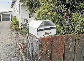  ?? PHOTO: CHLOE RANFORD/STUFF ?? Radim Sramek’s mailbox was removed from its stump and dumped on the driveway.