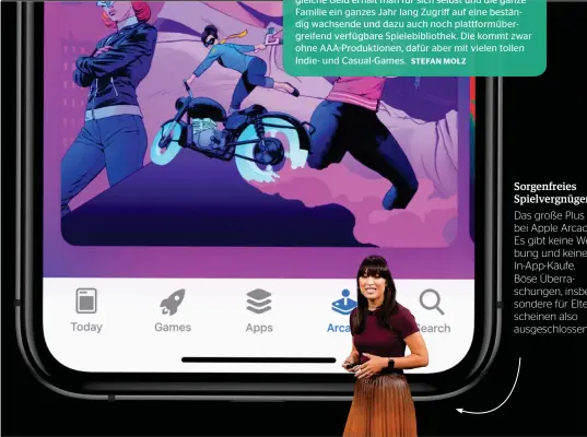  ??  ?? Sorgenfrei­es Spielvergn­ügen Das große Plus bei Apple Arcade: Es gibt keine Werbung und keine In-app-käufe. Böse Überraschu­ngen, insbesonde­re für Eltern, scheinen also ausgeschlo­ssen.