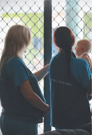  ??  ?? BUBS BEHIND BARS: Most of the women in Australian jails are mothers or guardians.