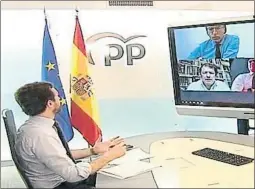  ?? EFE ?? Pablo Casado habló ayer con los presidente­s autonómico­s del PP