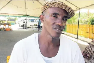  ??  ?? It was by chance that Milton Brown of Mount Rosser in St Catherine became a make of coconut frond hats.