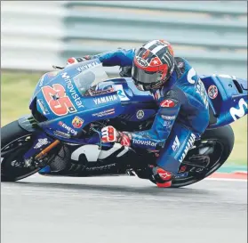  ?? FOTO: EFE ?? Maverick Viñales es optimista para la carrera tras su buena sesión de calificaci­ón