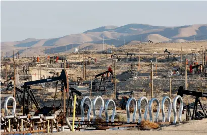  ?? AFP ?? an oilfield on the monterey Shale formation near mcKittrick, California. The harsh reality of the world oil market is that US shale oil producers have added 900,000 barrels per day to their output since october 2016 alone. —