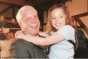  ?? Staff file photo ?? Chuck Rosenthal celebrates winning the district attorney runoff with daughter Ellie Rosenthal on April 11, 2000. He served in the role until 2008.