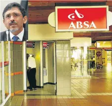  ?? /Sunday Times/Business Day ?? Guarding cash: Absa co-operated with the Competitio­n Commission, according to reports. Inset: Ebrahim Patel, the economic developmen­t minister.