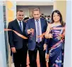  ?? ?? Ms. Nilusha Ranasinghe, Head of South Asia for ACCA and the key personnel of Premier Partners at the inaugurati­on of its new state-of-the-art premises.