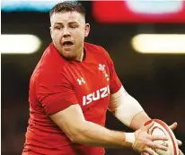  ??  ?? Getting back in stride: Wales prop Rob Evans